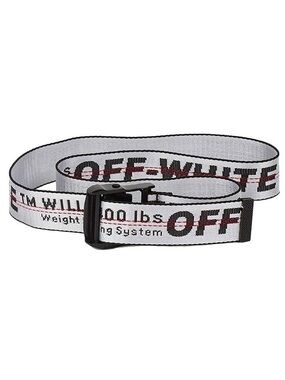 Authentic Off-White Virgil Abloh White Silver Reflective Industrial Belt